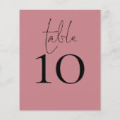 スクリプトのバラ結婚のテーブル番号 (裏面)