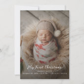 スクリプトのマイ初めてのクリスマスベビーアナウンスメントカード シーズンカード (正面)