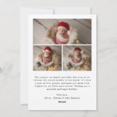 スクリプトのマイ初めてのクリスマスベビーアナウンスメントカード シーズンカード (裏面)