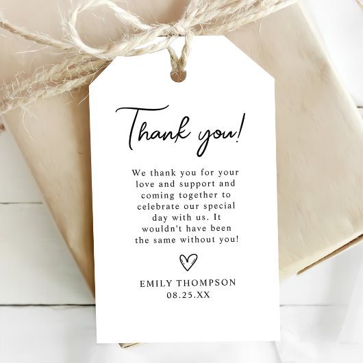 スクリプトのミニマリストに感謝 ギフトタグ