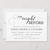 スクリプトのリハーサル夕食写真オン背面招待状 招待状 (正面)