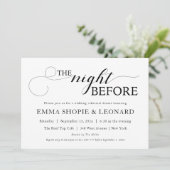 スクリプトのリハーサル夕食写真オン背面招待状 招待状 (スタンド正面)