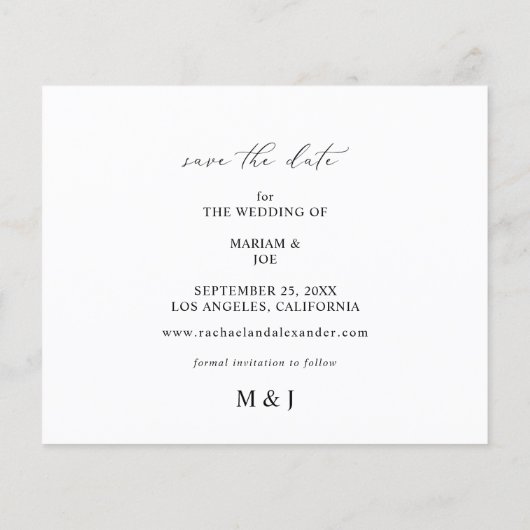 スクリプトの予算H写真モダン日付の保存 (裏面)