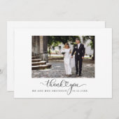 スクリプトの写真結婚に感謝 サンキューカード (正面/裏面)