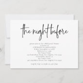 スクリプトの前の夜の色のリハーサルディナー 招待状 (正面)