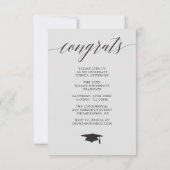 スクリプトの卒業写真の発表招待状 案内状 (裏面)