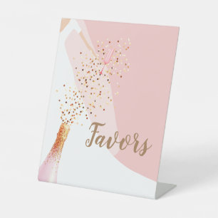 スクリプトの好意赤面ピンクブライダルシャワー 台座サイン