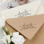 スクリプトの姓のモダン最小値差出人住所 ラバースタンプ