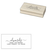 スクリプトの姓のモダン最小値差出人住所 ラバースタンプ (押印)