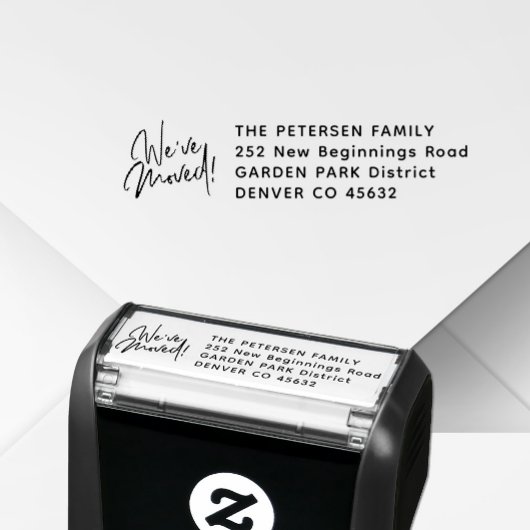 スクリプトの差出人住所を移モダン動 セルフインキングスタンプ