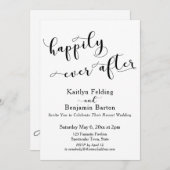 スクリプトの後の幸せな黒白披露宴 招待状 (正面/裏面)