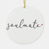 スクリプトの愛のハートソース定義 セラミックオーナメント (正面)