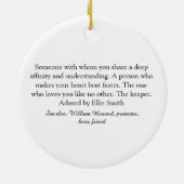 スクリプトの愛のハートソース定義 セラミックオーナメント (裏面)