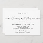 スクリプトの招待エレガント 招待状 (正面/裏面)