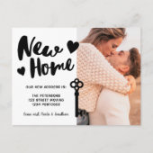 スクリプトの新しいホームフォト鍵の移動アナウンス 案内ポストカード (正面)