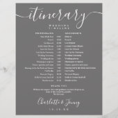 スクリプトの旅程スケジュールのグレー結婚のタイムライン (正面)