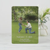 スクリプトの白いフォント日付の保存 招待状 (スタンド正面)