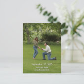 スクリプトの白いフォント日付の保存 案内ポストカード (スタンド正面)