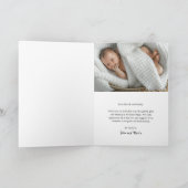 スクリプトの紹介ベビー写真 サンキューカード (内部)