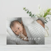 スクリプトの紹介ベビー写真 サンキューカード (スタンド正面)