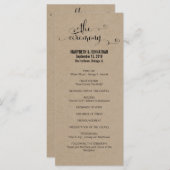 スクリプトの結婚式 プログラムを行素朴う プログラム (正面/裏面)