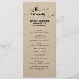 スクリプトの結婚式 プログラムを行素朴う プログラム