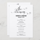 スクリプトの結婚式 プログラムを行素朴う プログラム (正面/裏面)