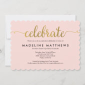 スクリプトの編集可能な色の優美な目盛り招待状 招待状 (裏面)