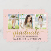 スクリプトの編集可能な色の優美な目盛り招待状 招待状 (正面/裏面)