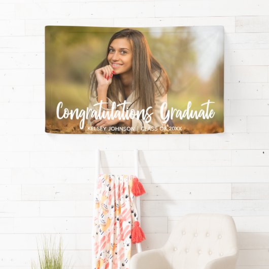 スクリプトはっきりしたおめでとう大学院写真パーティー 横断幕 (インサイチュ)