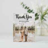 スクリプトはっきりしたの写結婚真に感謝 ポストカード (スタンド正面)