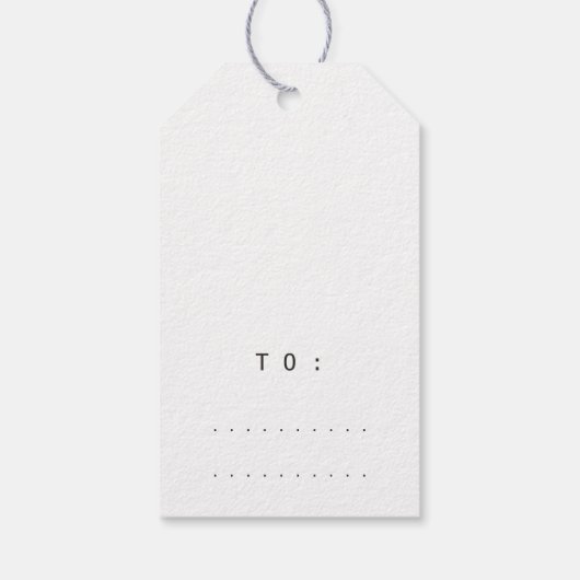 スクリプトへのメリークリスマスギフトティール(緑がかった色)ホワイトグレー ギフトタグ (裏面)