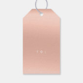 スクリプトへのメリークリスマスギフト金ゴールドコーラルピーチ ギフトタグ (裏面)