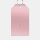 スクリプトへのメリークリスマスギフト金ゴールドパステルピンク ギフトタグ (裏面)