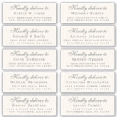 スクリプトへの配信ゲストアドレスアイボリーラベル シール (正面)