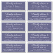 スクリプトへの配信ゲストアドレスNavy Blue Labels シール (正面)