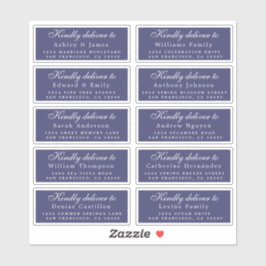 スクリプトへの配信ゲストアドレスNavy Blue Labels シール