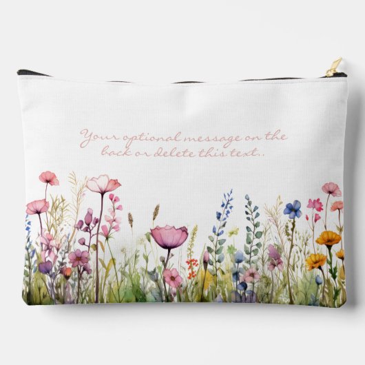 スクリプトへブル語エレガント名Waterカラーフローラ アクセサリーポーチ (裏面)