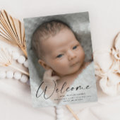 スクリプトようこそベビー写真の誕生のお知らせ マグネット招待状