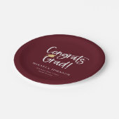 スクリプトよくはしゃぐ卒業パーティ紙プレート ペーパープレート (アングル)