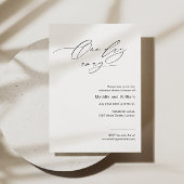 スクリプトを使用したミニマルなリハーサルのディナー招待 招待状