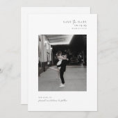 スクリプトアクセントでタイムレス日付カードを保存 セーブザデート (正面/裏面)