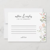 スクリプトアドバイスとウィッシュ大学院ワイルドフラワー ノートカード (正面)