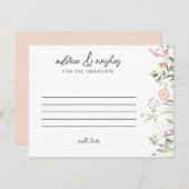 スクリプトアドバイスとウィッシュ大学院ワイルドフラワー ノートカード (正面/裏面)