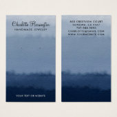 スクリプトイヤリングブルーグラデーションジュエリーディスプレイカード (正面&裏面)