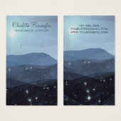 スクリプトイヤリングブルーマウンテンズジュエリーディスプレイカード (正面&裏面)