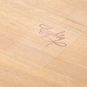 スクリプトエイティブラックバラ金ゴールド80誕生日 アクリル招待状 (レイダウン)