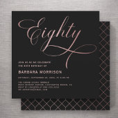 スクリプトエイティブラックバラ金ゴールド80誕生日 招待状