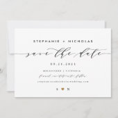 スクリプトエレガントで招待を保存する 招待状 (正面)