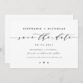 スクリプトエレガントで招待を保存する 招待状 (正面/裏面)